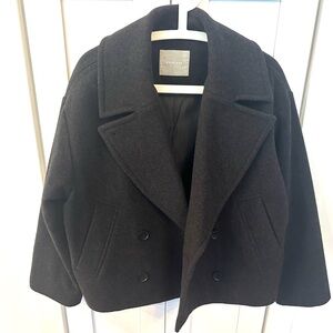 Everlane Wool Coat dark grey almost black